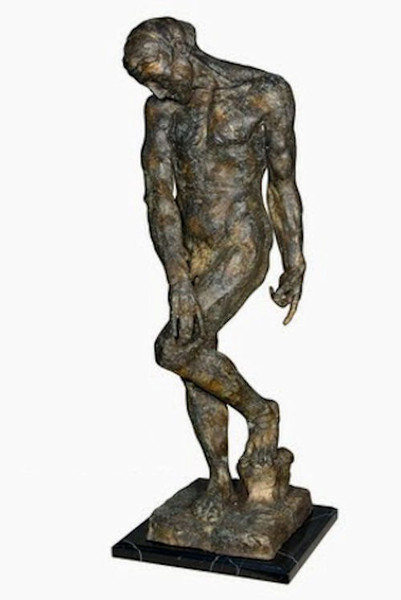 Adam Bronze Nude Male Statue by Rodin Reproduction Museum